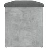 vidaXL Banco de arruma&ccedil;&atilde;o 102x42x45 cm derivados madeira cinza cimento