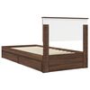 vidaXL Cama com Armazenamento com gaveta Carvalho Marrom 90 x 200 cm