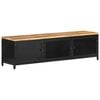 vidaXL M&oacute;vel de TV 130x30x37 cm madeira de mangueira &aacute;spera maci&ccedil;a