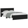 vidaXL Estrutura de cama com cabeceira 120x190 cm preto