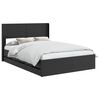 vidaXL Estrutura de Cama com Armazenamento e Cabeceira Preto
