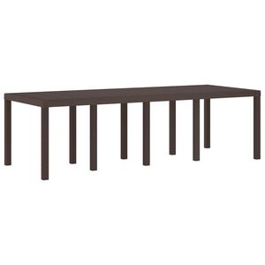 vidaXL Mesa de Jardim Castanho 250 x 100 x 73 cm vime PE