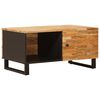 vidaXL Mesa de centro Castanho 80 x 50 x 40 cm Madeira de manga maci&ccedil;a