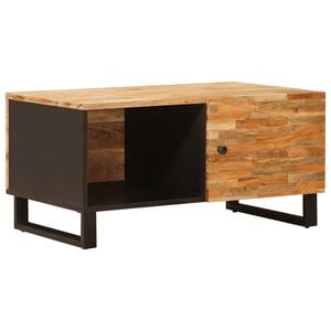 vidaXL Mesa de centro Castanho 80 x 50 x 40 cm Madeira de manga maci&ccedil;a