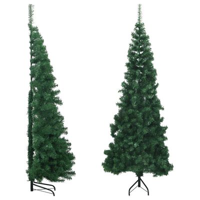vidaXL Árvore de Natal artificial de canto 180 cm PVC verde
