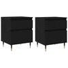 vidaXL Arm&aacute;rio de Cabeceira 2 pcs Carvalho Preto 40 x 35 x 50 cm