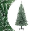vidaXL &Aacute;rvore de Natal artificial com flocos de neve 240 cm verde