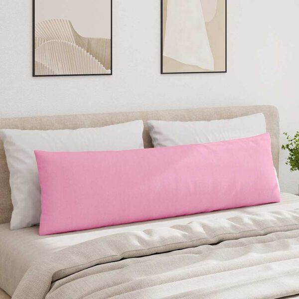 vidaXL Travesseiros de Sofá 2 pcs Rosa 145 x 40 cm tecido