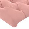 vidaXL Estrutura de cama c/ cabeceira 140x190 cm veludo rosa