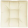 vidaXL Almofadão para sofá de paletes 70x70x12 cm tecido creme