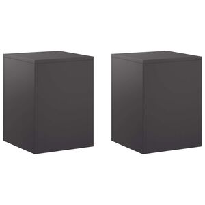 vidaXL Suporte para Plantas 2 pcs Preto 30 x 30 x 40 cm A&ccedil;o