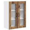 vidaXL Arm&aacute;rio de Vidro de Parede PORTO Madeira antiga 60 x 31 x 80 cm
