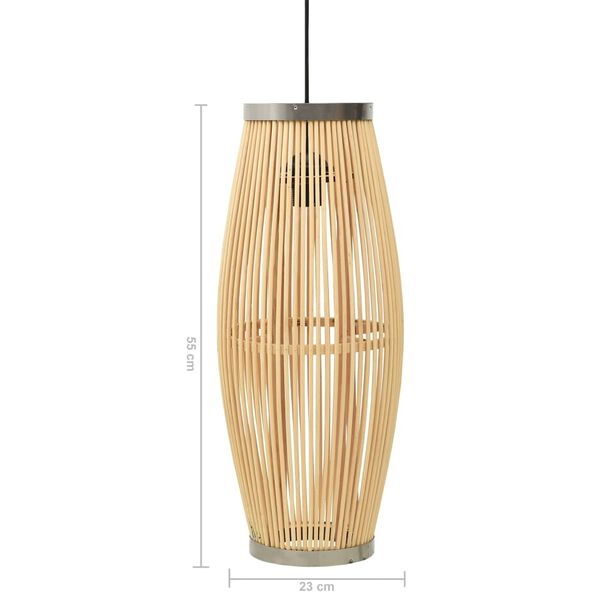 vidaXL Candeeiro suspenso oval 40 W 23x55 cm E27 salgueiro