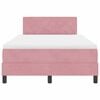 vidaXL Cama Box Spring LED com colch&atilde;o Rosa 120 x 190 cm Veludo