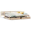 vidaXL Sof&aacute;-cama com gavet&atilde;o e gavetas sem colch&atilde;o 90x200 cm