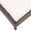 vidaXL Conjunto lounge jardim c/ almofad&otilde;es 6 pcs vime PE castanho