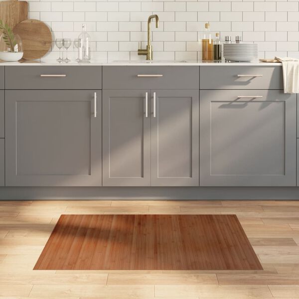 vidaXL Tapete retangular 70x100 cm bambu castanho