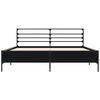 vidaXL Estrutura de cama 160x200 cm derivados de madeira/metal preto