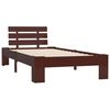 vidaXL Estrutura de cama 90x200 cm pinho maci&ccedil;o castanho-escuro