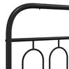 vidaXL Cabeceira de substitui&ccedil;&atilde;o 90 cm metal preto