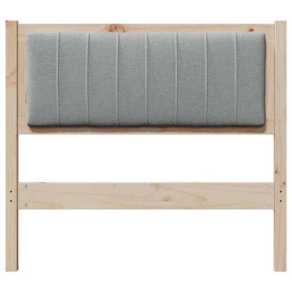 vidaXL Cabeceira estofada Castanho 90 cm Madeira de Pinheiro S&oacute;lida