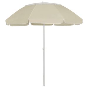 vidaXL Guarda-sol de praia 300 cm amarelo areia