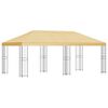 vidaXL Gazebo de Jardim 6 x 3 m Creme Poli&eacute;ster e A&ccedil;o 190 gsm