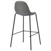 vidaXL 5 pcs conjunto de bar tecido cinzento-acastanhado