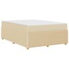vidaXL Estrutura da Cama com colch&atilde;o Creme 160 x 200 cm tecido