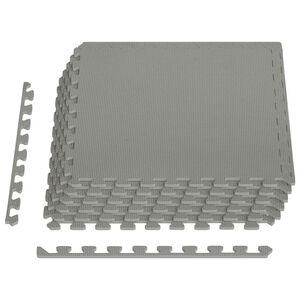 vidaXL Tapetes 6 unid. Cinzento 2,16 m&sup2; Espuma EVA