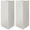 vidaXL Vaso/floreira 2 pcs triangular 40x34,5x75 cm a&ccedil;o inoxid&aacute;vel