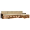 vidaXL Conjunto de Sof&aacute;s para Exterior 5 pcs Natural e Bege