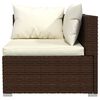 vidaXL 12 pcs conjunto lounge jardim c/ almofad&otilde;es vime PE castanho