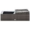 vidaXL 2 pcs conjunto lounge de jardim c/ almofadões vime PE cinzento