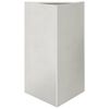 vidaXL Vaso/floreira de jardim triangular 50x43x75 cm a&ccedil;o inoxid&aacute;vel