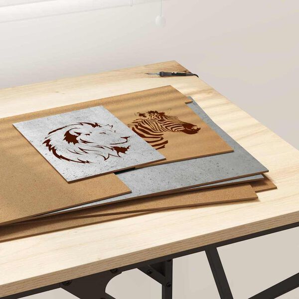 vidaXL Painéis de Decoração 50 pcs Cinzento 30 x 42 x 0.27 cm