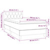 vidaXL Cama box spring c/ colch&atilde;o/LED 80x200 cm veludo rosa