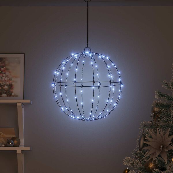 vidaXL Bola com 120 LEDs Branco frio 40,5 x 40,5 x 42 cm Metal