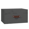 vidaXL Mesa de cabeceira de parede 40x29,5x22 cm cinzento