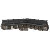 vidaXL Conjunto de Sof&aacute; de Jardim 10 unid. Cinza e Cinza Escuro