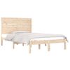 vidaXL Estrutura de cama casal 135x190 cm madeira maci&ccedil;a