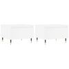 vidaXL Mesas de centro 2 pcs 50x46x35 cm derivados de madeira branco