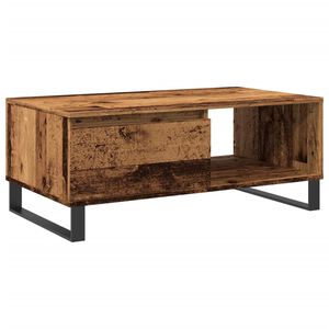 vidaXL Mesa de centro 90x50x36,5 cm derivados de madeira madeira velha