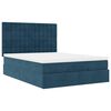 vidaXL Estrutura cama otomana colch&otilde;es 140x190 cm veludo azul escuro