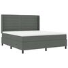 vidaXL Cama Box com colch&atilde;o Cinzento escuro 180 x 200 cm tecido