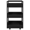 vidaXL Carrinho de Cozinha Carvalho Preto 60 x 45 x 80 cm