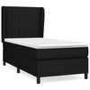 vidaXL Cama com molas/colch&atilde;o 100x200 cm tecido preto