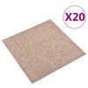 vidaXL Tapete 20 pcs Bege 50 x 50 cm 100% Polipropileno