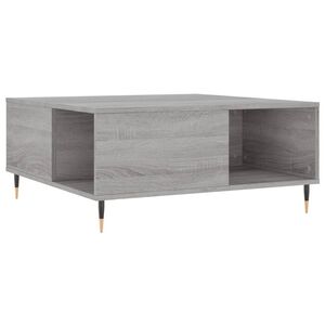 vidaXL Mesa de centro 80x80x36,5 cm derivados madeira cinzento sonoma