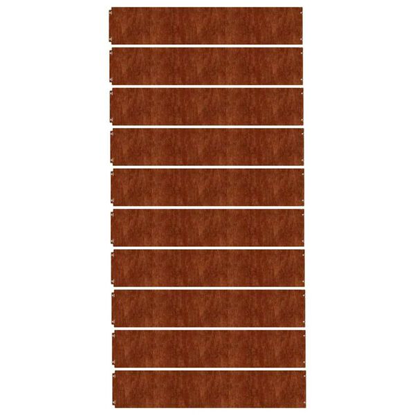 vidaXL Bordas de relvado 10 pcs 20x103 cm a&ccedil;o corten flex&iacute;vel
